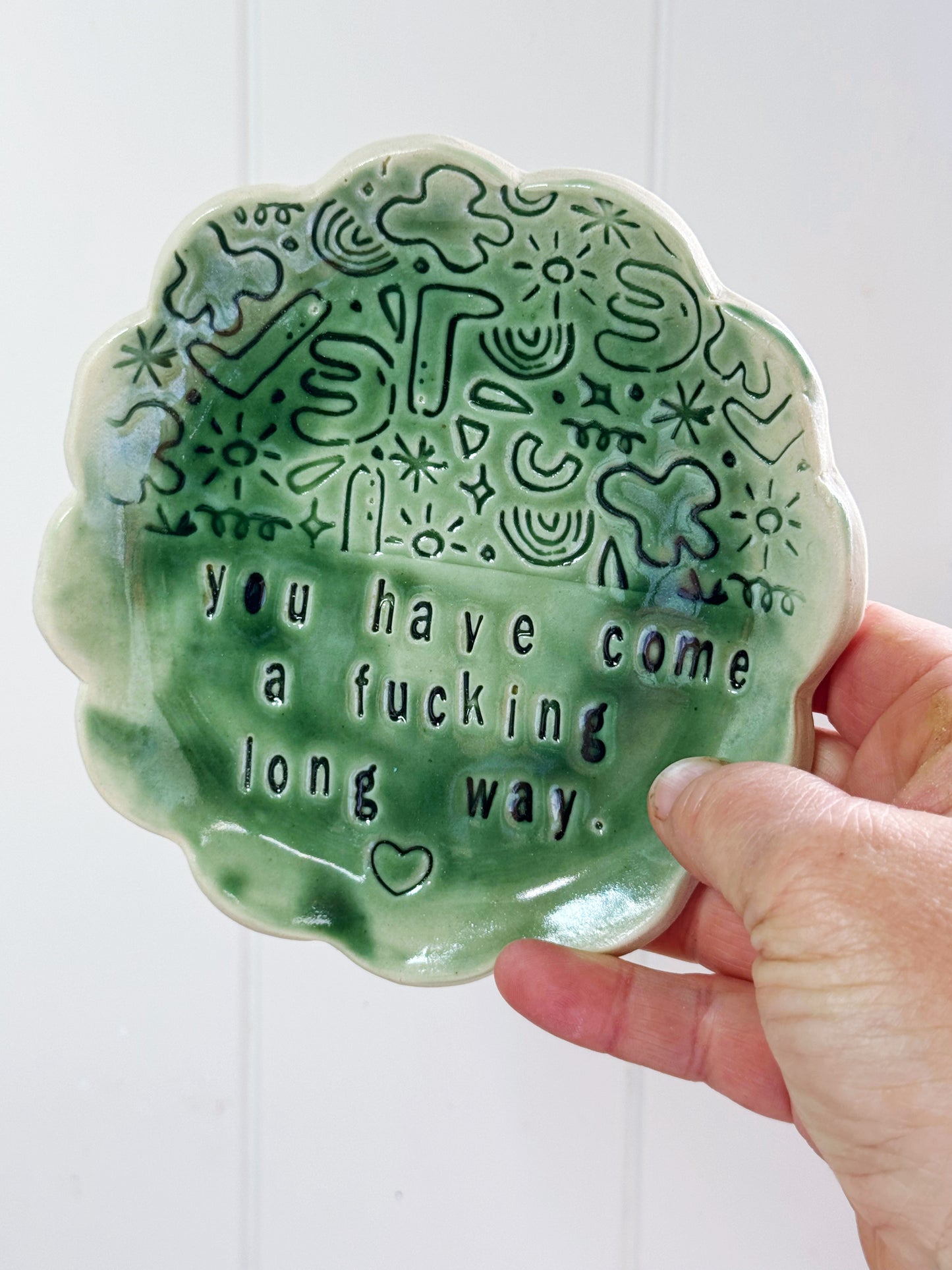 YOU HAVE COME A F@%*ING LONG WAY cake plate