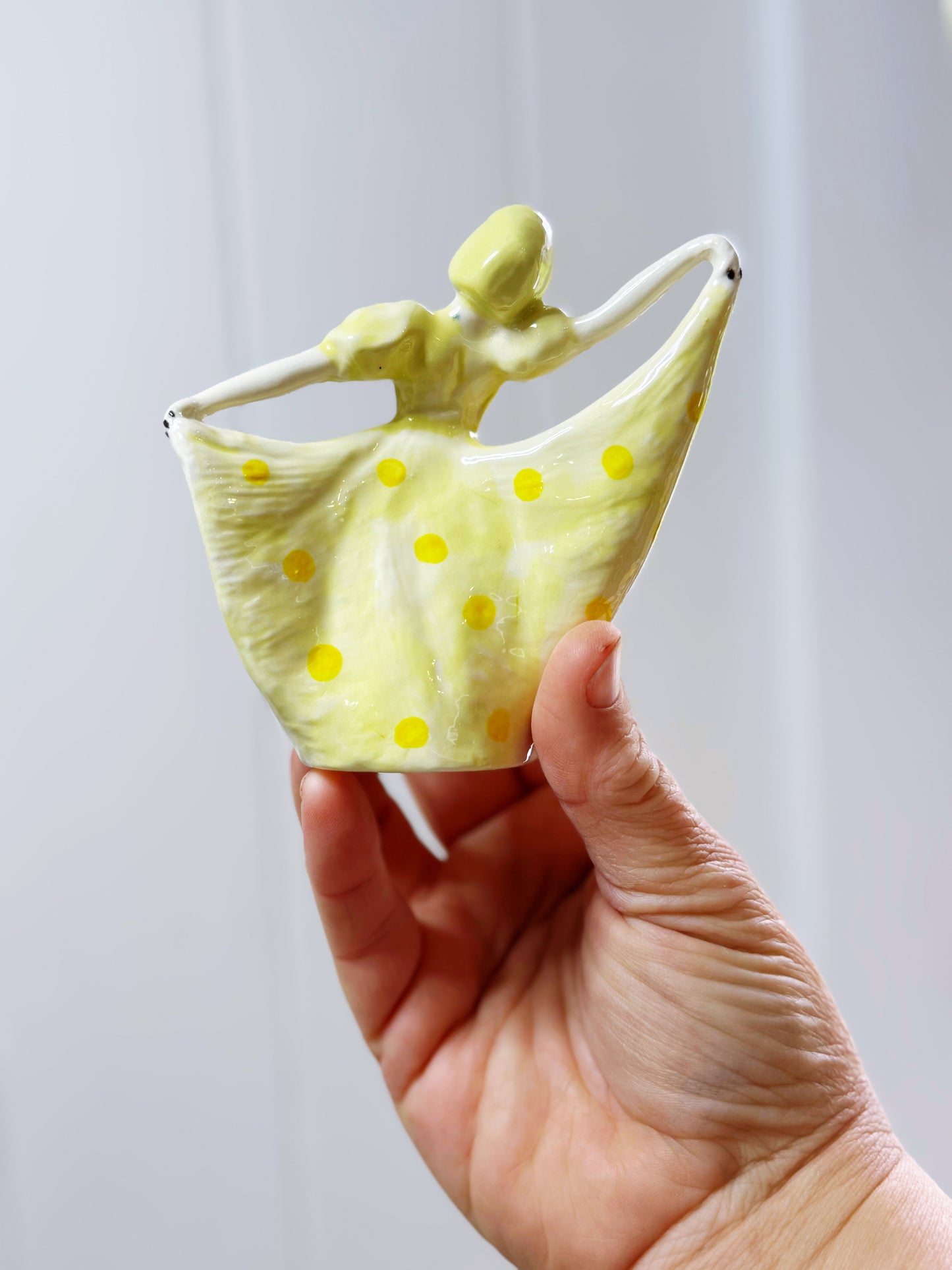 Yellow polka dot statue