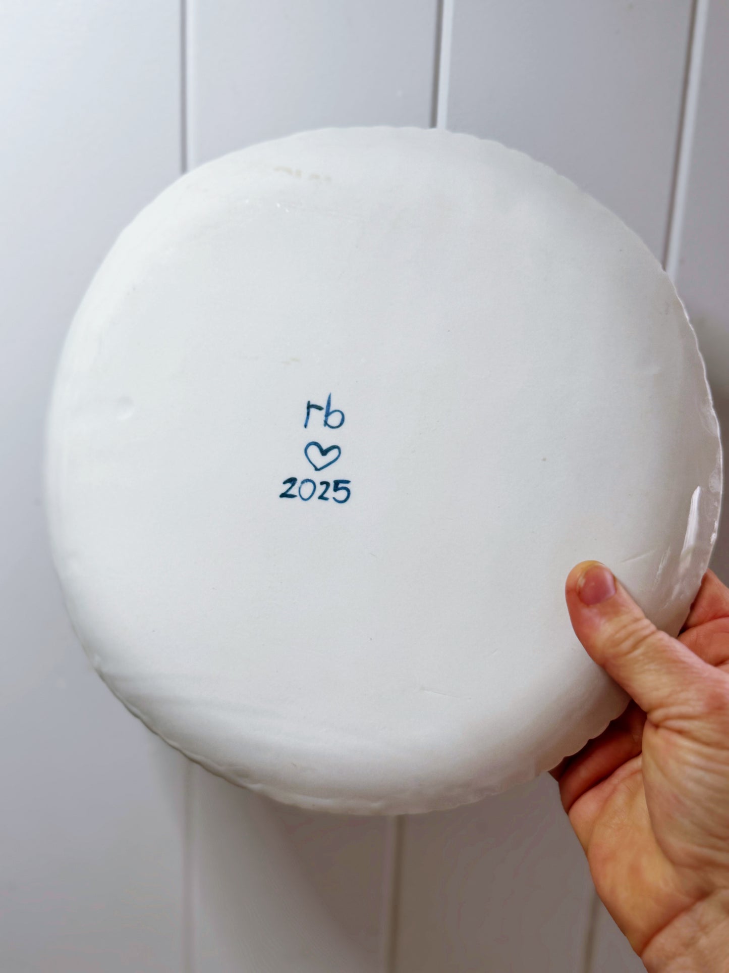 Hand painted lady artwork Porcelain large serving plate