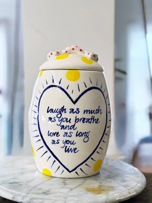 LAUGH AS MUCH AS YOU BREATHE extra large jar