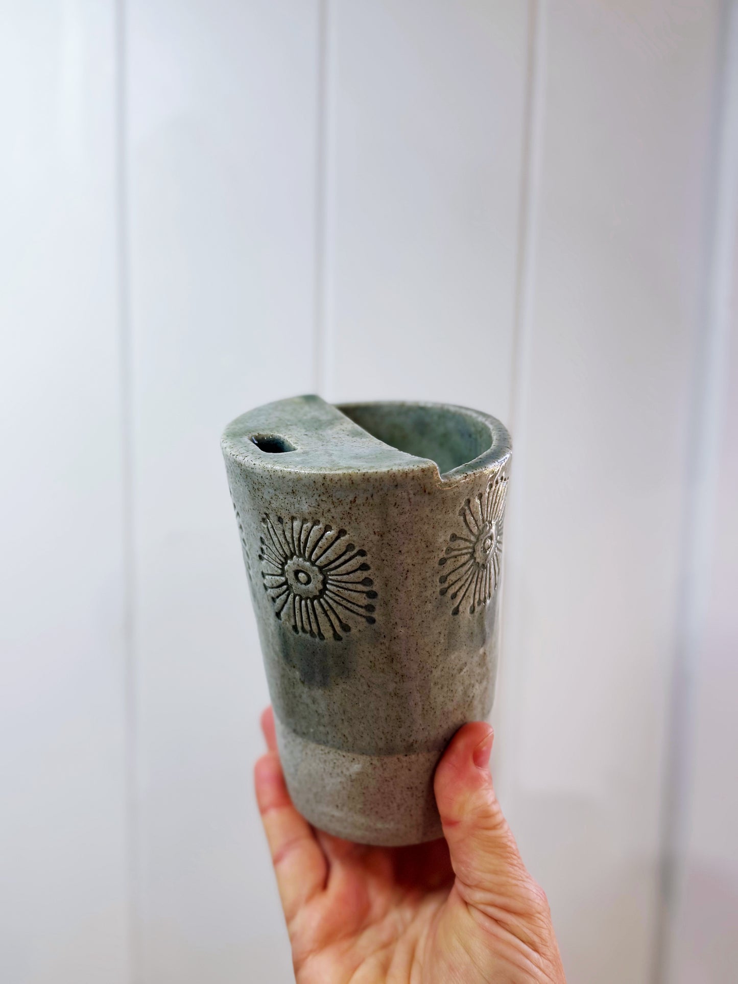 Large Flower ceramic keep cup