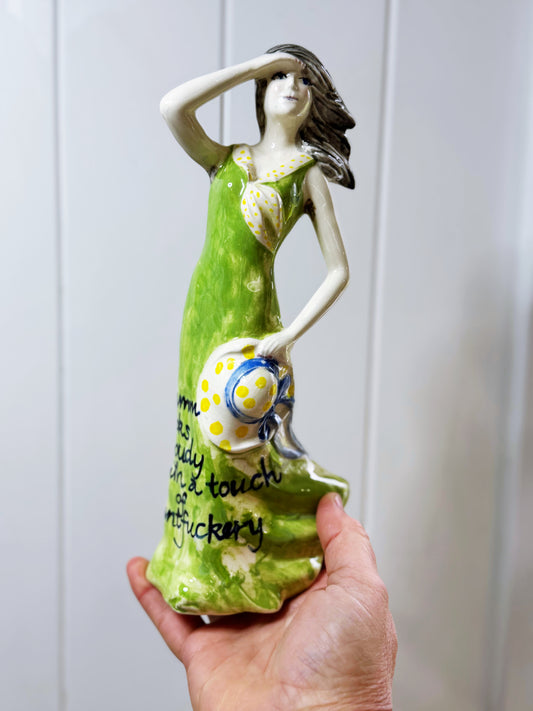 Cloudy with a touch of ….. lady sculpture