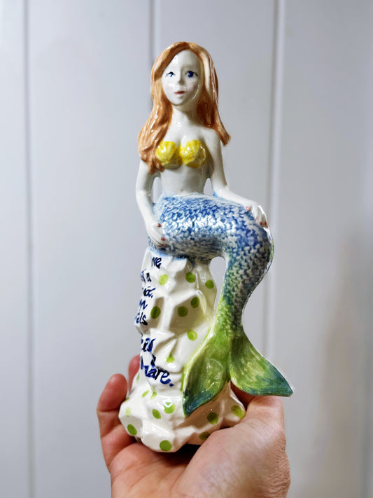 I Love being a Mermaid statue