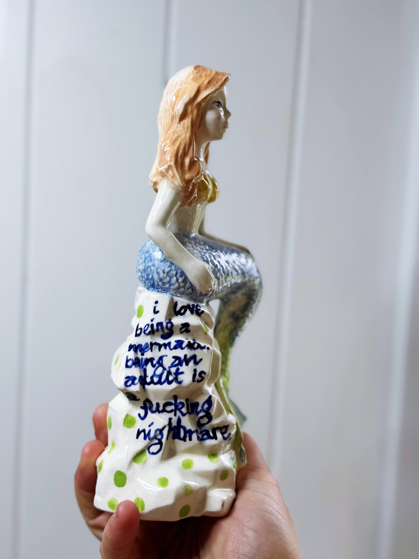 I Love being a Mermaid statue