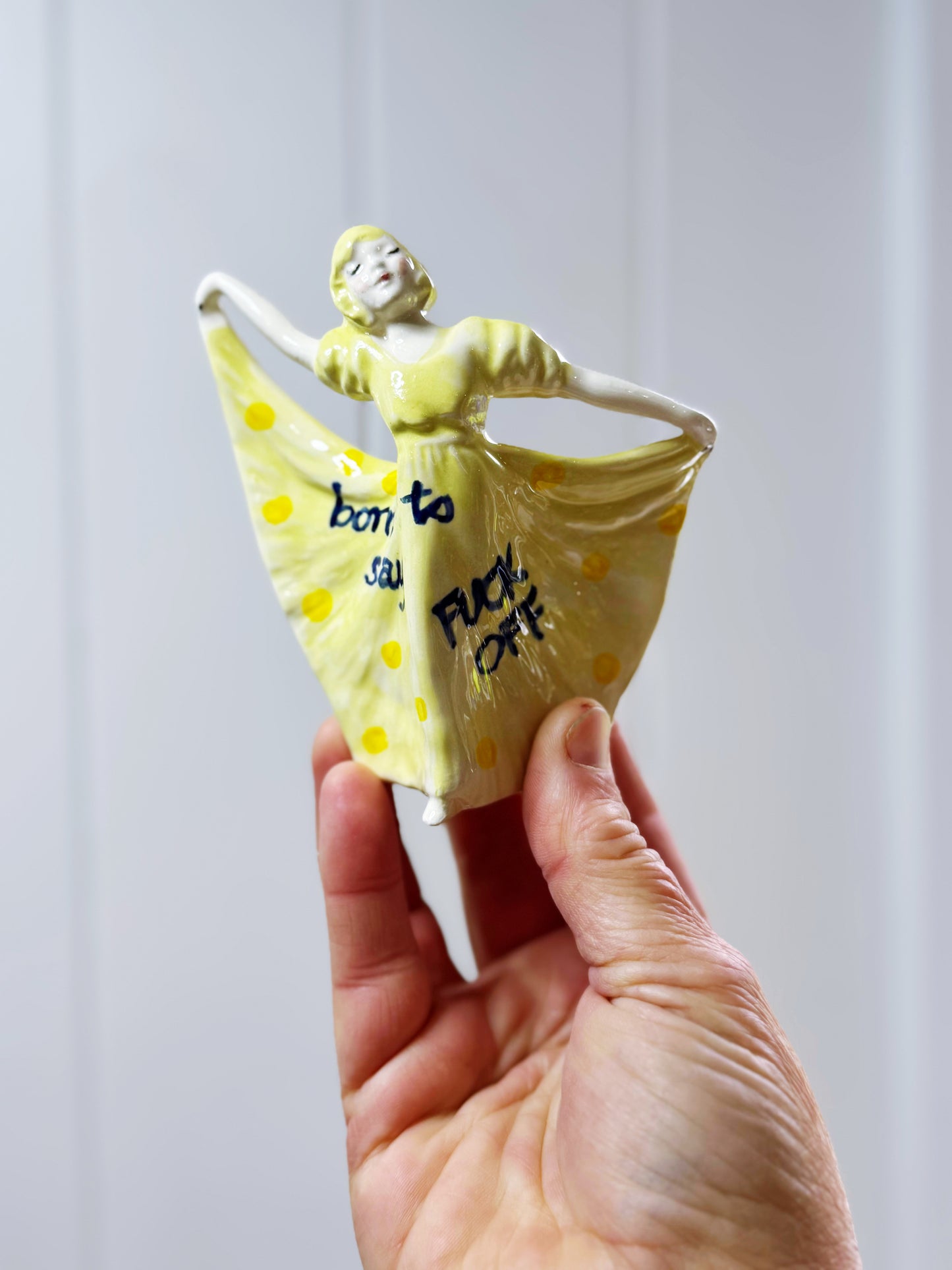 Yellow polka dot statue