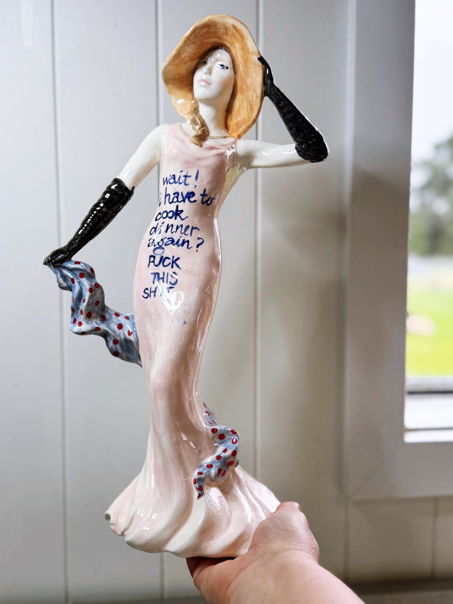 “Wait?! I have to cook dinner again?” Statue