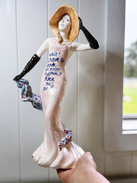 “Wait?! I have to cook dinner again?” Statue