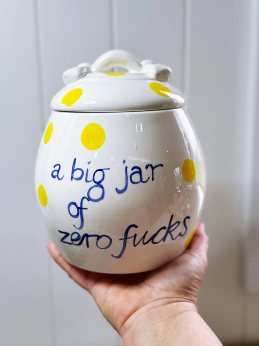 A big jar of Zero F*@%s