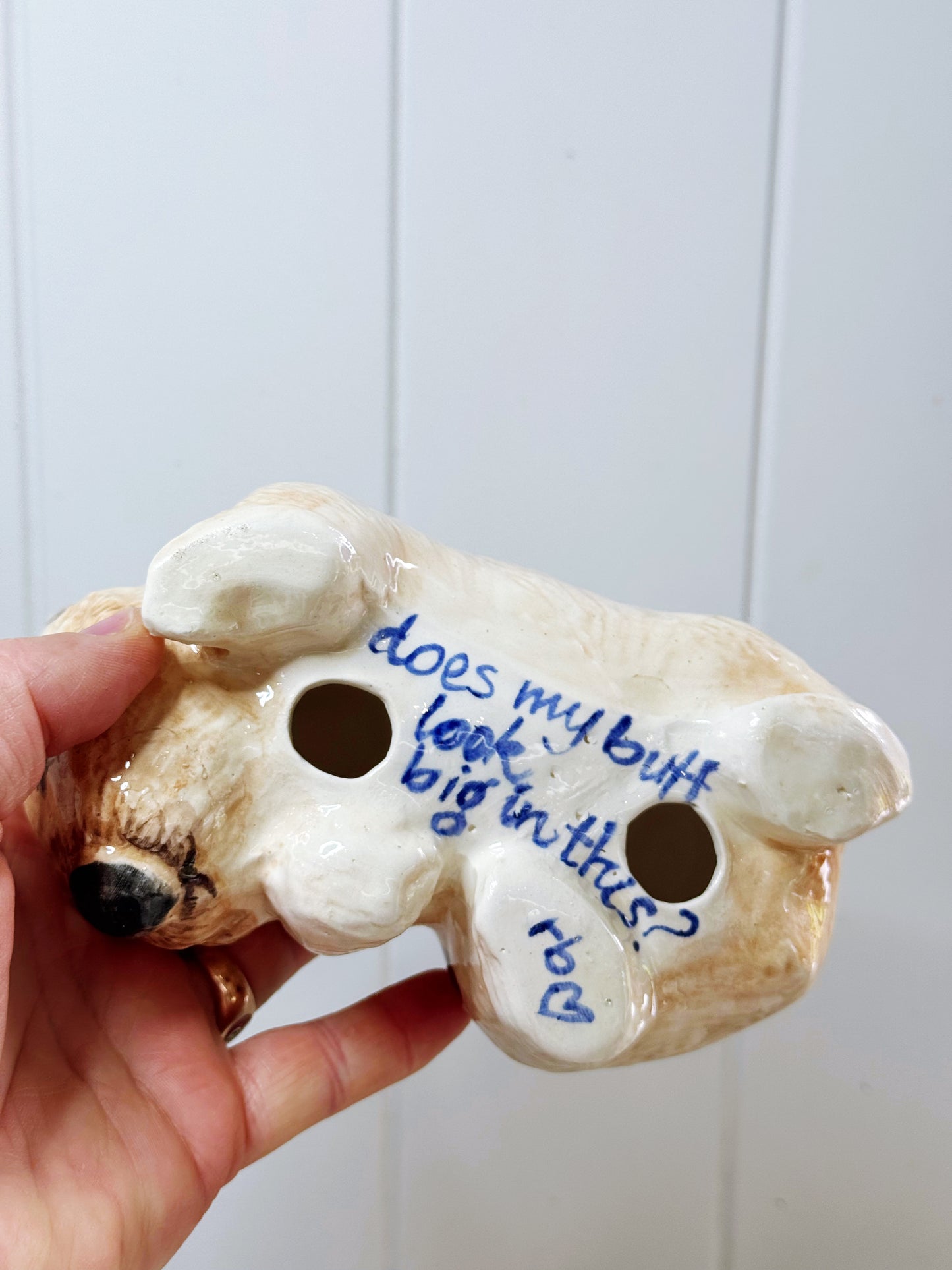 ‘Does my butt look big in this?’ Wally Wombat