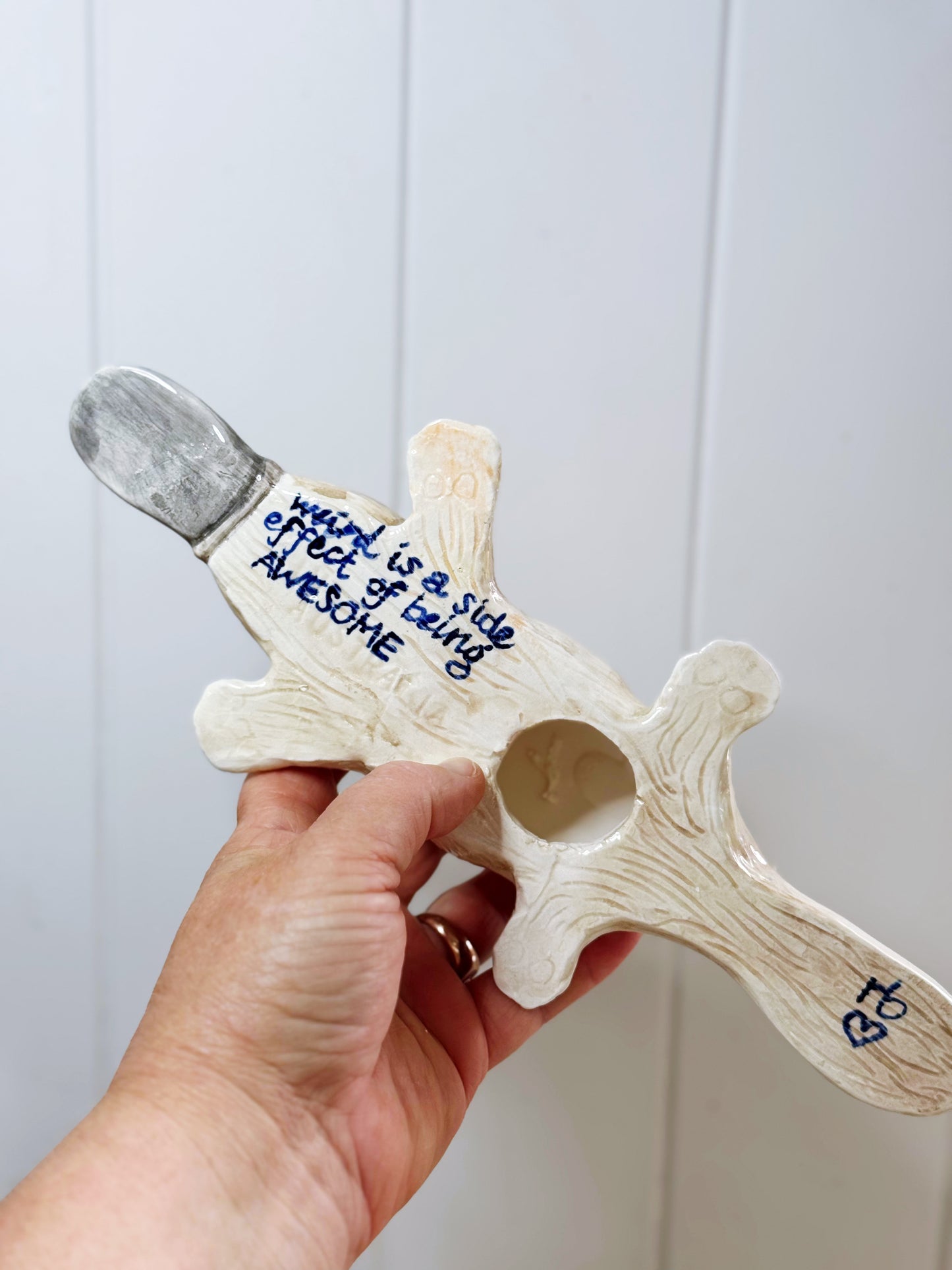 Polka dot ‘Weird is Awesome’ Platypus