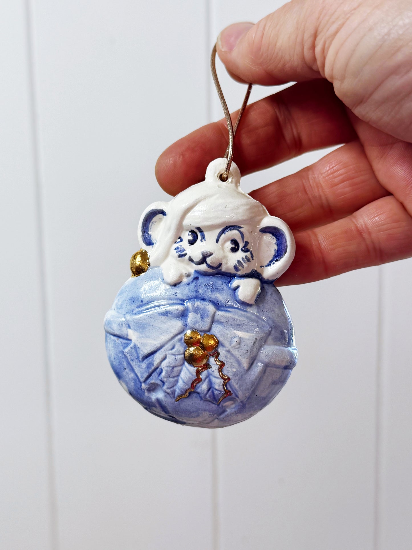 Porcelain +Gold Heirloom Xmas decoration
