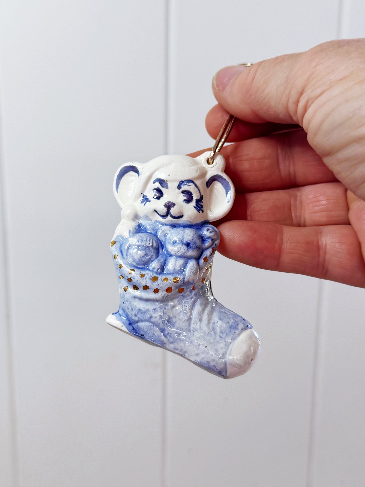 Porcelain +Gold Heirloom Xmas decoration