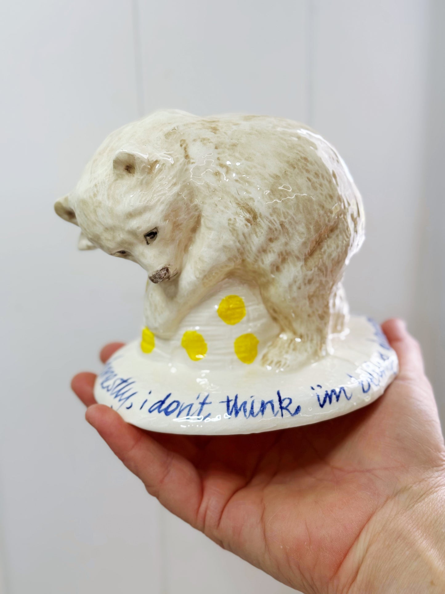 Dramatic bear sculpture