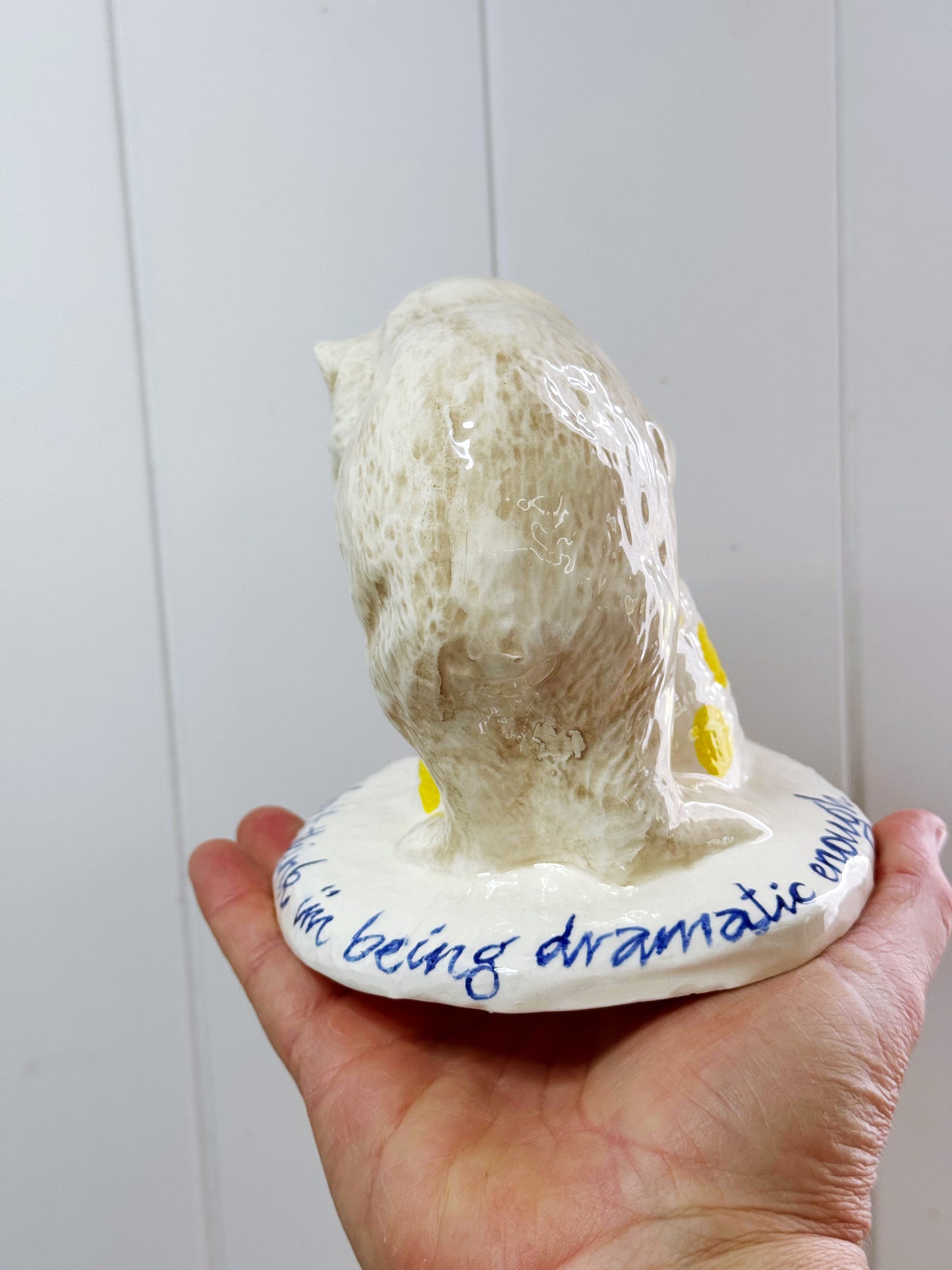 Dramatic bear sculpture