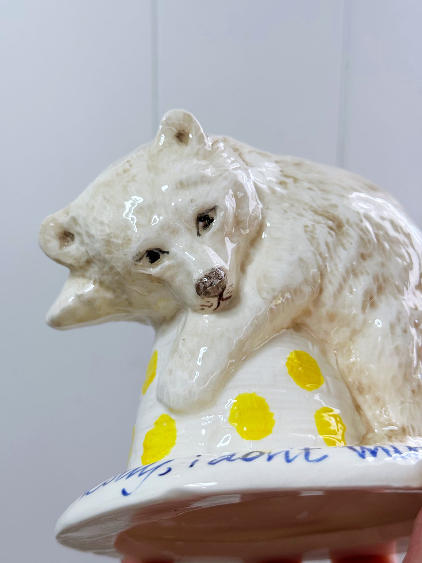 Dramatic bear sculpture