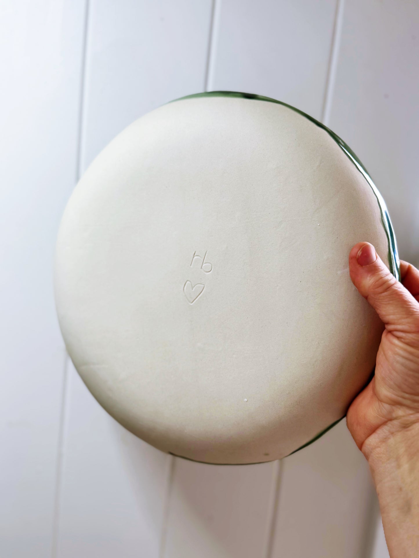 Green Oribe patterned serving set duo