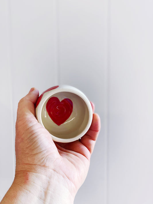 Espresso/Piccolo Love heart coffee bowl